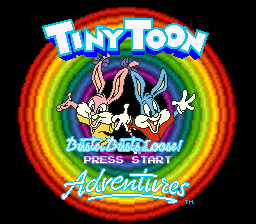 Tiny Toon Adventures - Buster Busts Loose! (Europe) Title Screen
